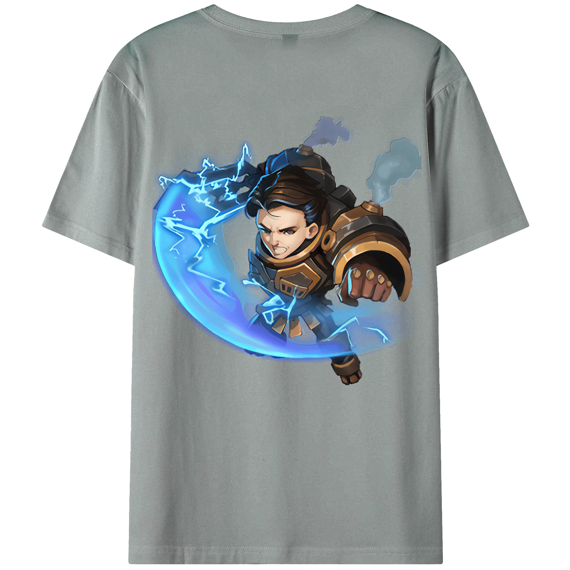 （画像用） リーグ・オブ・レジェンド League of Legends LOL 綿100％ メンズ半袖Tシャツ（バックプリント） 通気性